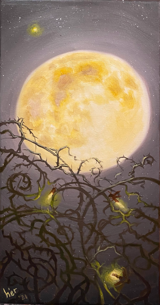 🔴 Briar Moon (Oil on Canvas)