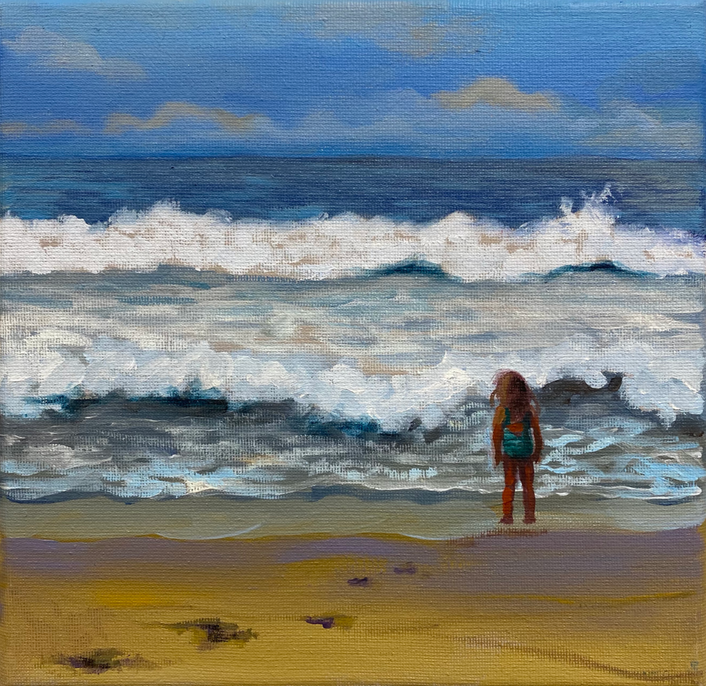 🔴 Feeling the Sea (Oil on Canvas)