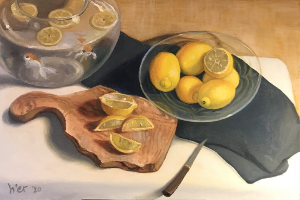 Lemons into Lemonade (Oil on Canvas)