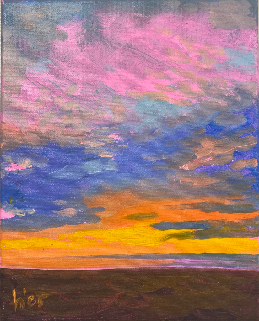 Sunrise Pink (Oil on Canvas, 8x10)