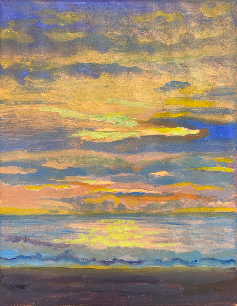 Sunrise Yellow (Oil on Canvas, 8x10)