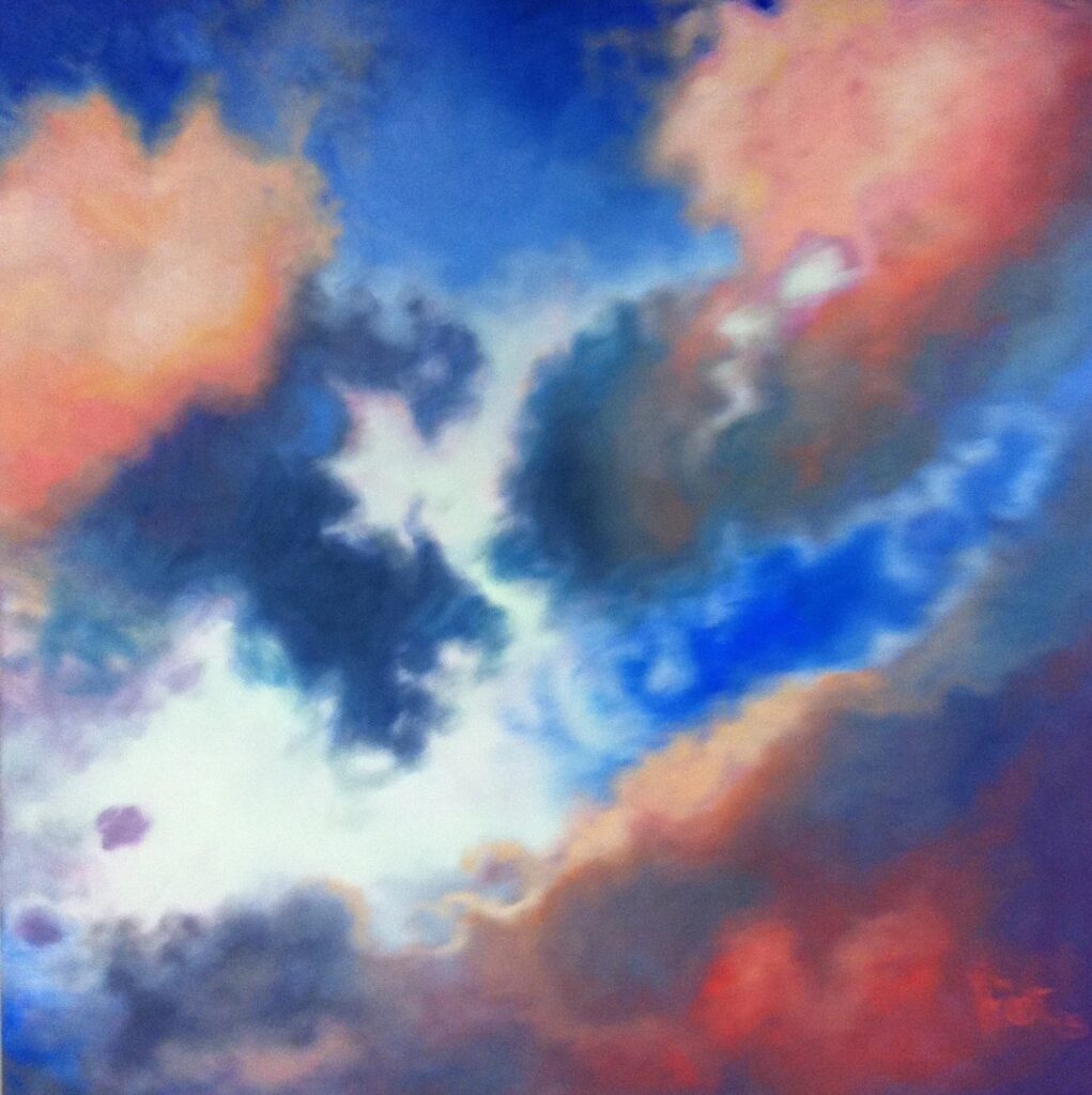 Cotton Candy Sky (Oil on Canvas, 32x32)